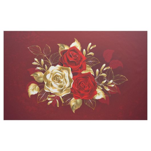 Drei Schmuckstücke Rose Stoff (Yard (91,4 cm))