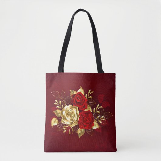 Drei Schmuckstücke Rose Tasche (Vorderseite)