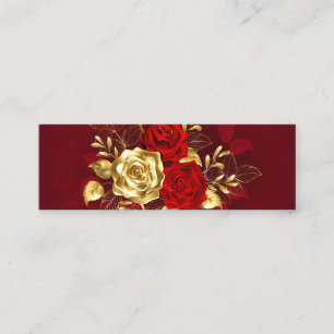 Drei Schmuckstücke Rose Telefonnummerkarte