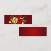 Drei Schmuckstücke Rose Telefonnummerkarte (Vorne/Hinten)