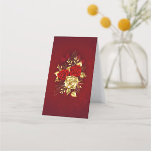 Drei Schmuckstücke Rose Treuekarte