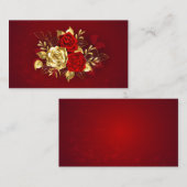 Drei Schmuckstücke Rose Visitenkarte (Vorne/Hinten)