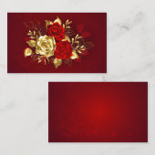 Drei Schmuckstücke Rose Visitenkarte (Vorne/Hinten)