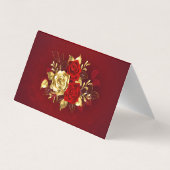 Drei Schmuckstücke Rose Visitenkarten (Rückseite)