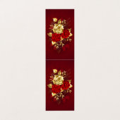 Drei Schmuckstücke Rose Visitenkarten (Außenseite Aufgefaltet)