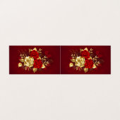 Drei Schmuckstücke Rose Visitenkarten (Außenseite Aufgefaltet)