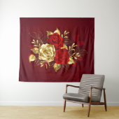 Drei Schmuckstücke Rose Wandteppich (Beispiel (Horizontal))