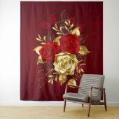 Drei Schmuckstücke Rose Wandteppich (Beispiel)