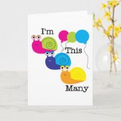 Drei Schnecken Ich bin so viele Hemden und Geschen Karte (Gelbe Blume)