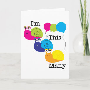 Drei Schnecken Ich bin so viele Hemden und Geschen Karte