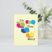 Drei Schnecken Ich bin so viele Hemden und Geschen Postkarte (Stehend Vorderseite)