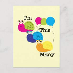 Drei Schnecken Ich bin so viele Hemden und Geschen Postkarte