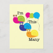 Drei Schnecken Ich bin so viele Hemden und Geschen Postkarte (Vorderseite)