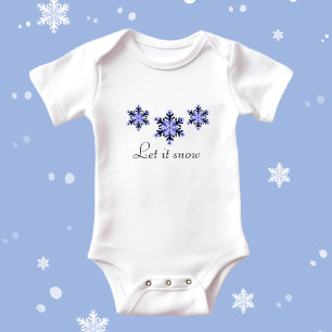 Drei Schneeflocken Baby Strampler