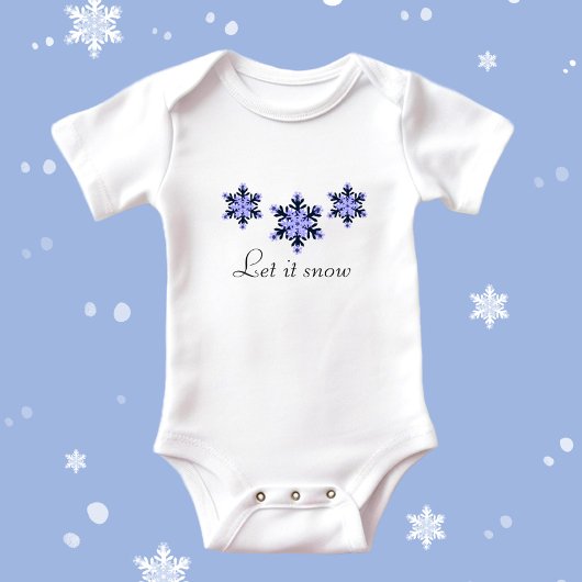 Drei Schneeflocken Baby Strampler