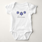 Drei Schneeflocken Baby Strampler (Vorderseite)