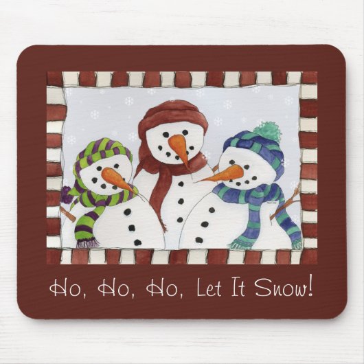 Drei Schneemänner Mousepad (Vorne)