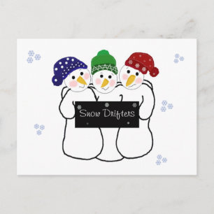 Drei Schneemänner Snow Drifters Postkarte