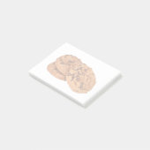 Drei Schokoladen-Plätzchen Post-it Klebezettel (angewinkelt)