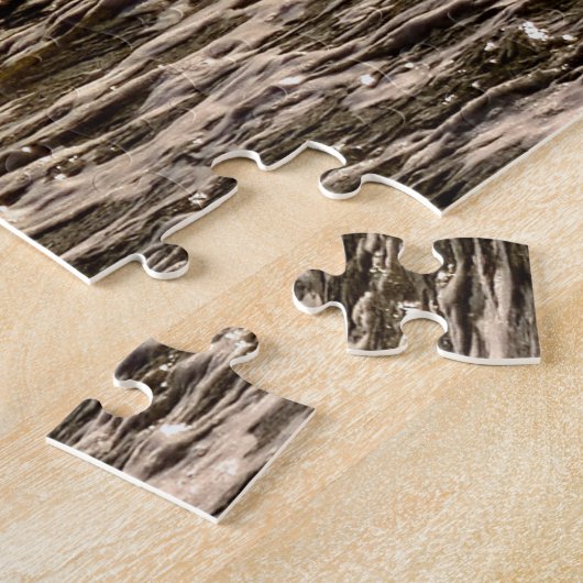 Drei schöne braune Pferde im Ozean Malerei Puzzle (Seite)