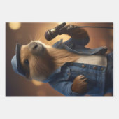 Drei schöne Capybara-Bilder, Geschenkpapier Set (Vorderseite 2)