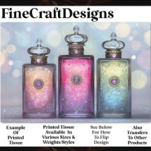 Drei schöne Parfümflaschen AF6 Decoupage