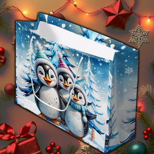 Drei schöne Pinguine Große Geschenktüte