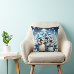 Drei schöne Pinguine Kissen