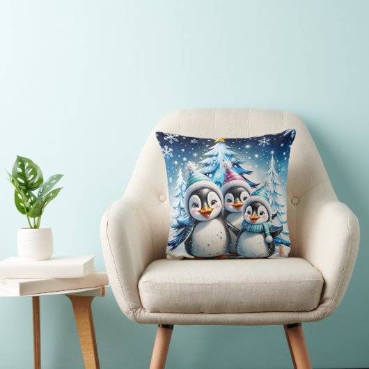 Drei schöne Pinguine Kissen (Stuhl )