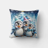 Drei schöne Pinguine Kissen (Vorderseite)