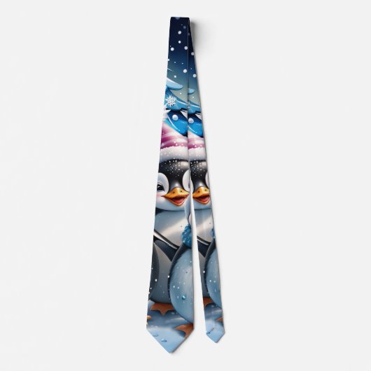 Drei schöne Pinguine Krawatte (Vorderseite)