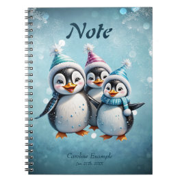 Drei schöne Pinguine Notizblock