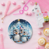 Drei schöne Pinguine Pappteller (Party)