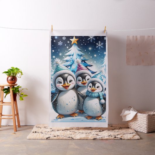 Drei schöne Pinguine Stoff (Beispiel)