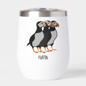 Drei schöne Puffin Stehender Cartoon (Vorderseite)