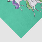 Drei schöne Unicorns. Seidenpapier (Ausschnitt)