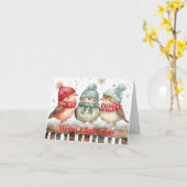 Drei schöne Vögel Karte (Gelbe Blume)