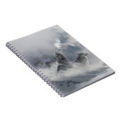 Drei schöne Wolfen im Winterschnee Notizblock (Rechte Seite)