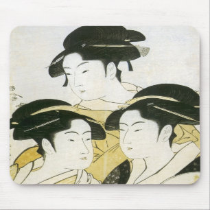 Drei Schönheiten, Utamaro, Mousepad der 1790er Ja