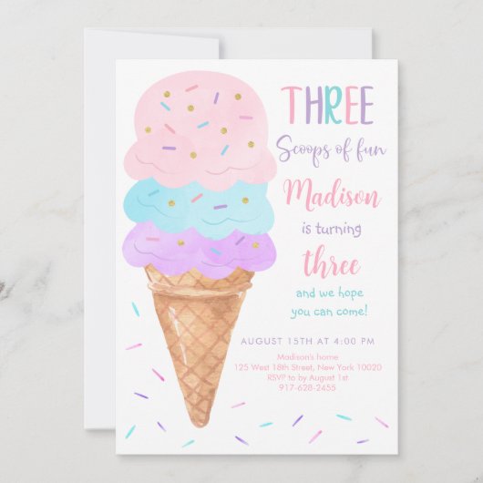 Drei Schotte zum Geburtstag Einladung (Vorderseite)