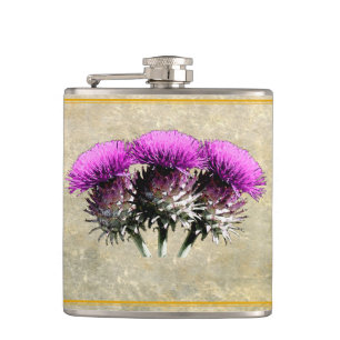 Drei schottische Distel-Flasche Flachmann