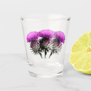 Drei schottische Disteln Schnapsglas