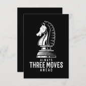 Drei Schritte voraus I Schach Matt Game Schach Stü Begleitkarte (Vorne/Hinten)