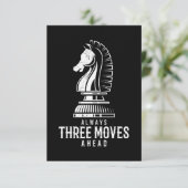 Drei Schritte voraus I Schach Matt Game Schach Stü Begleitkarte (Stehend Vorderseite)