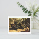 Drei Schuhpaare (F332) Van Gogh Fine Art Postkarte (Stehend Vorderseite)