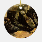 Drei Schuhpaare von Vincent van Gogh Keramikornament (Hinten)