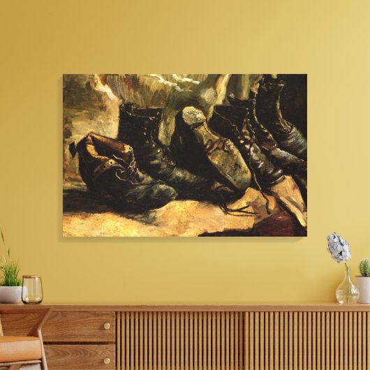 Drei Schuhpaare von Vincent van Gogh Leinwanddruck (Insitu (Wohnzimmer))
