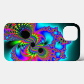 Drei Schwarz-Holen-Neon-Fraktal Case-Mate iPhone Hülle (Rückseite (Horizontal))