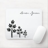Drei schwarze Bäume Mousepad (Mit Mouse)