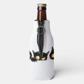 Drei schwarze Katzen Flaschenkühler (Flasche Rückseite)